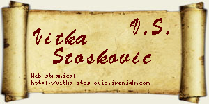 Vitka Stošković vizit kartica